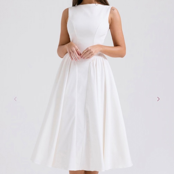 House of CB White Cindy Midi Dress - Picture 4 of 13